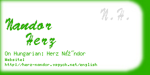 nandor herz business card